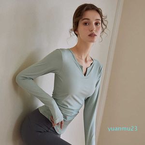 Ensemble à manches longues pour sports d'automne et d'hiver pour femmes avec soutien-gorge, costume de yoga, haut d'entraînement et de fitness Pilates professionnel