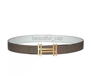 Belt de la ceinture pour femmes hommes ceintures créatrices et femme mode togo cuir classique ceinture réversible noir brun h gold silver buckles 38cm