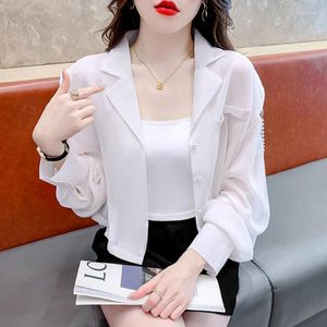 Blusas de mujer Moda casual para mujer Camisas sin tirantes con cuentas de uñas Blusa para mujer Tops Mujer Camisa con botones Mujer Niñas Manga larga Py8882