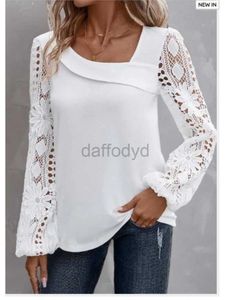 Chemises pour femmes Chemises de dentelle blanche Femme 2023 Casual Arrivals Shirts and Blouses Elegant Female Loose Longe à manches longues Livraison gratuite 240411