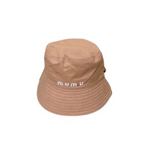 Sombrero de cubo para mujer Primavera y verano Diseñador de ala grande Protección solar Sombrilla Sombreros Bordado de letras Color sólido Gorra de pescador informal