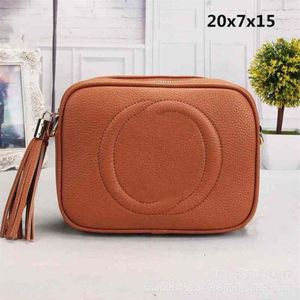 Bolso de cámara para mujer estilo color sólido patrón litchi cremallera cuadrada horizontal bandolera de hombro individual 2518