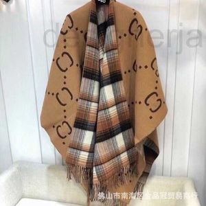 Cape de styliste pour femmes, écharpe en laine G, châle en cachemire avec lettres, automne/hiver, écharpe chaude à pampilles, Cape cou P76I