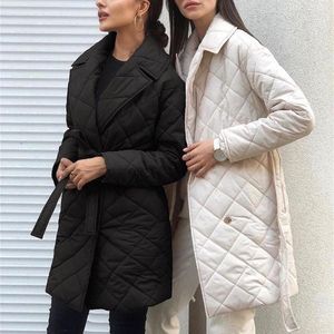 Veste Parkas mi-longue pour femme, manteau matelassé élégant en coton noir et dentelle rembourrée, léger et fin, à la mode, collection automne hiver