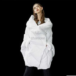 Parkas en duvet pour femmes nouvelle mode spéciale hiver femmes veste en duvet de canard surdimensionné plusieurs méthodes d'habillage chaud Cocoon dames épaissir Parkas haut de gamme HKD230725