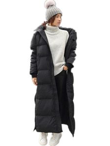 Parkas de plumón para mujer, abrigo Parka, chaqueta de invierno Extra Maxi larga para mujer, abrigo cortavientos de gran tamaño con capucha para mujer, prendas de vestir, edredón