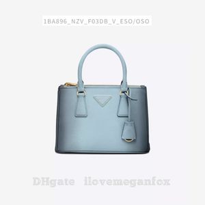 Bolsos de moda para mujer Bolsos de hombro Bolso bandolera de piel Galleria Saffiano azul claro degradado Artículo No. : 1BA896_NZV