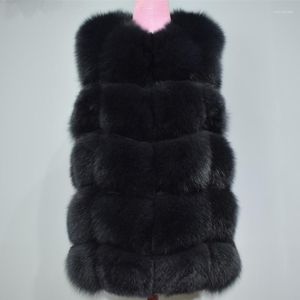 Chaleco de piel de mujer 2022 de alta calidad, chaqueta de moda Natural para mujer, abrigo para mantener el calor