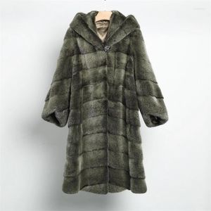 Fourrure pour femmes 2024 vison Patty Cross manteau herbe tout bien-être poudre pour animaux de compagnie hiver épaissi