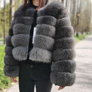 Women's Fur Faux Fur Maomaokong Natural Real Fur Coat Women Winter Warm Luxury Fur Jacket Detachable Long Sleeves Female Vest Furry Coats 231027