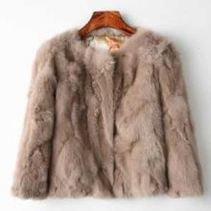 Manteau de fourrure de lapin en fausse fourrure pour femmes court nouveau style coréen mince manteau de fourrure / veste taille XXXL manteau femmes manteaux et vestes hiver HKD230727