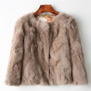 Manteau en fausse fourrure de lapin pour femmes, court, Style coréen, Slim/veste, taille XXXL, pour femmes et vestes d'hiver 220912