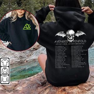 Sweats à capuche pour femmes Avenged Sevenfold Life Is But A Dream Tournée nord-américaine 2023 Sweat à capuche imprimé Femme Homme Vintage Band Fans Sweat-shirt d'hiver