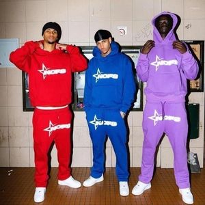 Sweats à capuche pour femmes Harajuku Femmes Hommes Y2K Lettre Imprimer Poche Sweat Pantalon Lâche Hip Hop Punk Pulls À Capuchon Pantalon De Survêtement Costumes