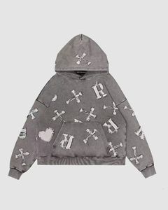 Sweats à capuche pour femmes Sweatshirts Mode Gothique Lettres Brodées Sweat À Capuche Femmes Printemps et Automne Hip Hop Lâche Polyvalent Robe Pull Hommes 230823