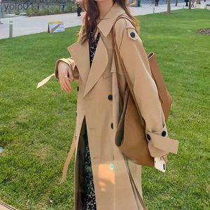 Women's Jackets Trench Coat High-End Feeling Temperament Fashion Women's Autumn Loose Fitting Over Knee Fashion CoatL231016