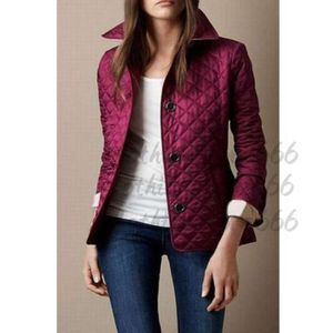 Vestes Femme Femmes Matelassé Diamant Vestes D'hiver Manteaux Costume Angleterre Brit Veste Extérieure Blazers Simple Boutonnage Londres Slim Manteau Dames Plaid Outwear Violet