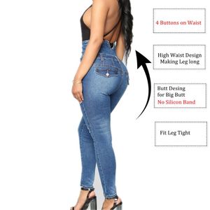 Jeans Mujer 2021 Colombiano Push Up Mujer Mujer Talle Alto BuLifting For