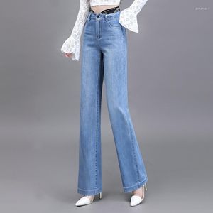 Jeans pour femmes 2023 mode Hip Hop taille haute droite femmes automne bleu décontracté ample jambe large Y2K pantalon Palazzo pantalon XXL