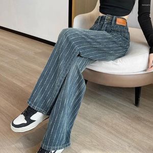 Jeans para mujer Pantalones azules Cintura alta S con bolsillos Pantalones para mujer Pierna recta Mujer Vibrante Harajuku Moda Chic y elegante R