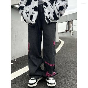 Jeans Femme Deeptown Star Girls Y2K Streetwear Femmes Noir Grunge Baggy Denim Pantalon Femme Punk Style Coréen Pantalon Acubi Mode