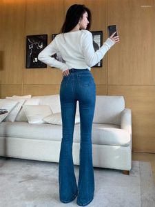 Jeans pour femmes Pantalons évasés pour femmes Bell Bottom Pantalon bleu Taille haute S Flared Womens Vintage Xxl Spanx Gros Gyaru A Z
