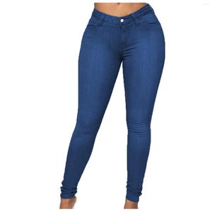 Jeans pour femme Jean 18 pour femme Taille Plus Mode Casual Crayon Pantalon Lei Leggings