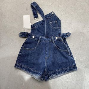 Jeans pour femmes Bretelles en denim d'été Femme Version coréenne de tout avec un design sensé Shorts à jambes larges Pantalons Vêtements pour femmes