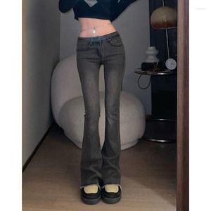 Jeans femme Vintage dames Leggings évasés cloche bas longue tendance taille basse Denim pantalon femmes maigre mode