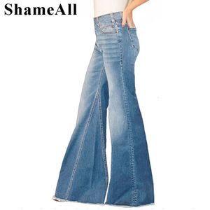 Jeans de mujer Vintage Y2K Fringe Tassel Low-rise Slim Hip Bell-bottom Mom Jeans Streetwear Loose Wide Leg Angustiado Flare Melody Denim Pantalones 230412