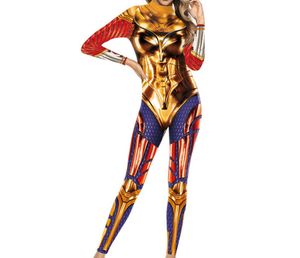 Combinaisons pour femmes 3D imprimé sexy spandex body femmes catsuit à manches longues fête serrée ensemble costumes de cosplay costume
