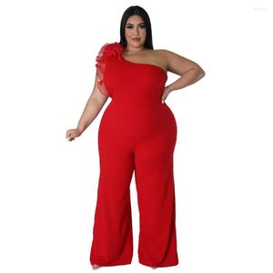 Monstruos de talla de talla grande de mujeres pantalones de mujeres un hombro grande cuerda 4xl