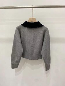 Polo court tricoté pour femmes, manteau tricoté, Style mode, début d'automne, 2023