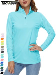 Camisetas de punto para mujer TACVASEN UPF 50 Camisetas de manga larga de secado rápido Camisetas para mujer Anti UV / Protección solar Camisetas para correr Senderismo Pesca Camisetas al aire libre 230222