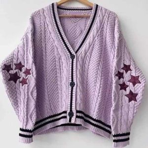 Femmes tricots t-shirts Taylor Swift parler maintenant Folklore violet Cardigan Merch nouvelle mode rouge blanc rose pull Cardiganl231026 6036