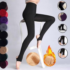 Leggings para mujer Faldas de los años 80 para mujer Medias gruesas cepilladas Pantalones forrados Pantalones polares Moda Cálido Completo Suave para mujer