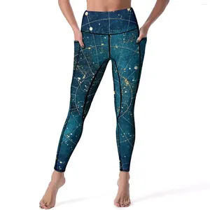 Leggings de leggings vintage étoile mappe sexy citadin lumières pantalons de yoga gym