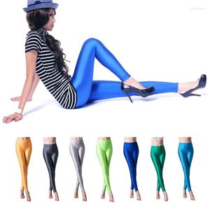 Leggings pour femmes Femmes Couleurs fluorescentes Collants de sport étirés Pantalon d'entraînement Taille haute Skinny Néons brillants