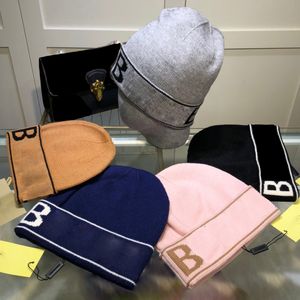 Bonnet tricoté de luxe pour femmes, casquette en cachemire de styliste, épais, chaud et doux, chapeaux unisexes pour l'extérieur, automne et hiver