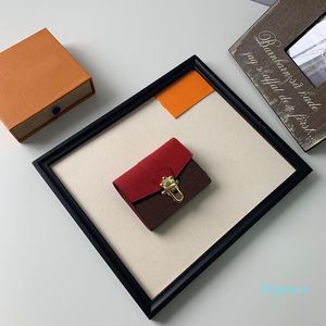 Porte-cartes petit portefeuille multifonctionnel pour femme Design élégant avec plusieurs poches fonctionnelles et lettres intercalaires Couleur unie