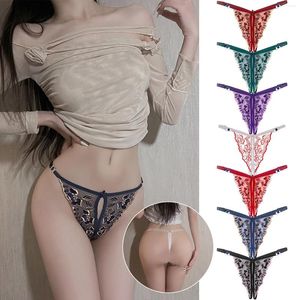 Culottes pour femmes Toutes les commandes précédentes Historique Dames Brodées Clignotant Diamant Taille Sexy Ouvert Entrejambe Mesh String Sous-Vêtements Légers Femmes