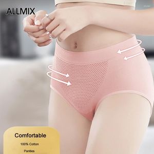 Culotte femme ALLMIX grande taille Sexy femmes coton mi-hauteur sous-vêtements sans couture Sport slips confort caleçon dame Lingerie culotte