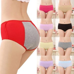 Culottes pour femmes Pantalons physiologiques Anti-fuite latérale Coton Taille moyenne Slips Femmes Dentelle Sexy Microfibre pour