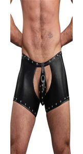 Bragas de mujeres sexys sexy riVet faux cuero pantalones pantalones de láminas masculinas bondage de la bondage abierta leggings encaje fetiche cb wear9498531