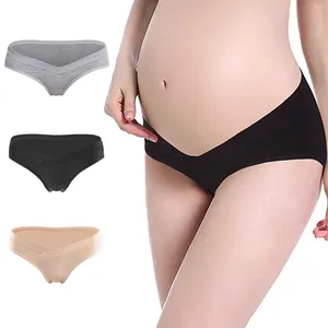 Pantes de femmes Sexy Panty Polyamides Elastane Solide Maternité plissée Coton Briefs confortables Ropa Interior Sexi Mujer