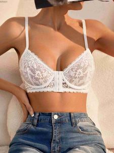 PALANTE FEMMES FOIRES FORME BLANCE ÉLÉGANT MESH WAVE LACE BOUTON FRONT BOUTON DES FEMANDS