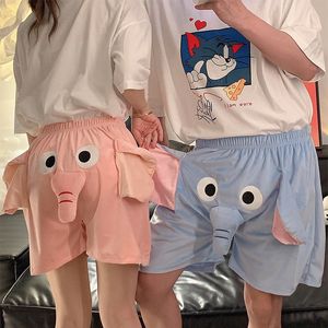 Pantalons pour femmes Automne et hiver Pyjama de couple mignon et drôle avec une trompe d'éléphant qui sonne