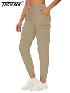 Pantalones de mujer Capris Tacvasen Cargo Joggers Pantalones de chándal Ligero rápido Pantalones de senderismo seco al aire libre Salón de entrenamiento de gimnasia atlética Nibros informales 230306