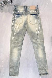 Pantalon féminin jeans de marque roca violet roca qualité avec réparation de rue et denim à faible ajustement serré à coupe basse