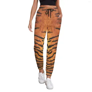 Pantalones de mujer con estampado de piel de tigre, pantalones holgados de primavera con animales para el hogar, pantalones personalizados Y2K de talla grande 3XL